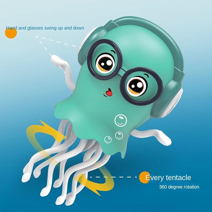 Dancing Jellyfish Toy for Kids with Music, LED Lights & 360° Bump - and - Go Action – Battery Operated Cartoon Jellyfish Robot - Sale Dekh