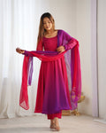 HEAVY PURE SOFT FOX GEORGETTE COLOURFULL GOWN - Sale Dekh