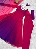 HEAVY PURE SOFT FOX GEORGETTE COLOURFULL GOWN - Sale Dekh