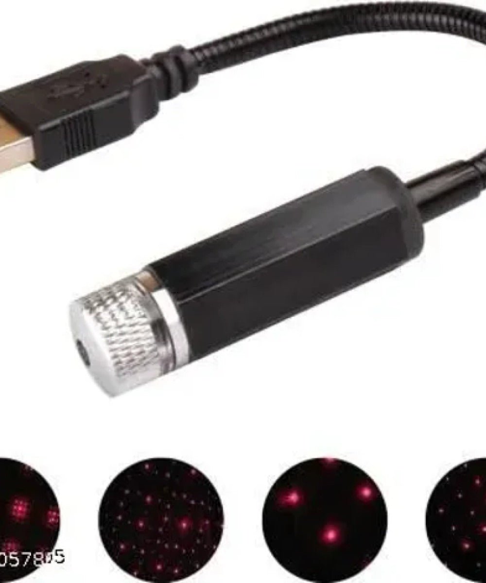 Interior Atmosphere LED Lamp Ambient USB Star Light Auto Roof Projector - Sale Dekh