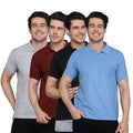 Men's Solid Regular Fit Polo Shirt (PACK OF 4) - Sale Dekh