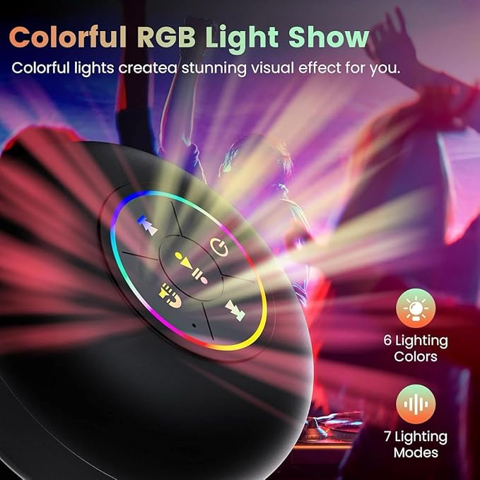 Mini Bluetooth Shower Audio Device with RGB Lights - Sale Dekh