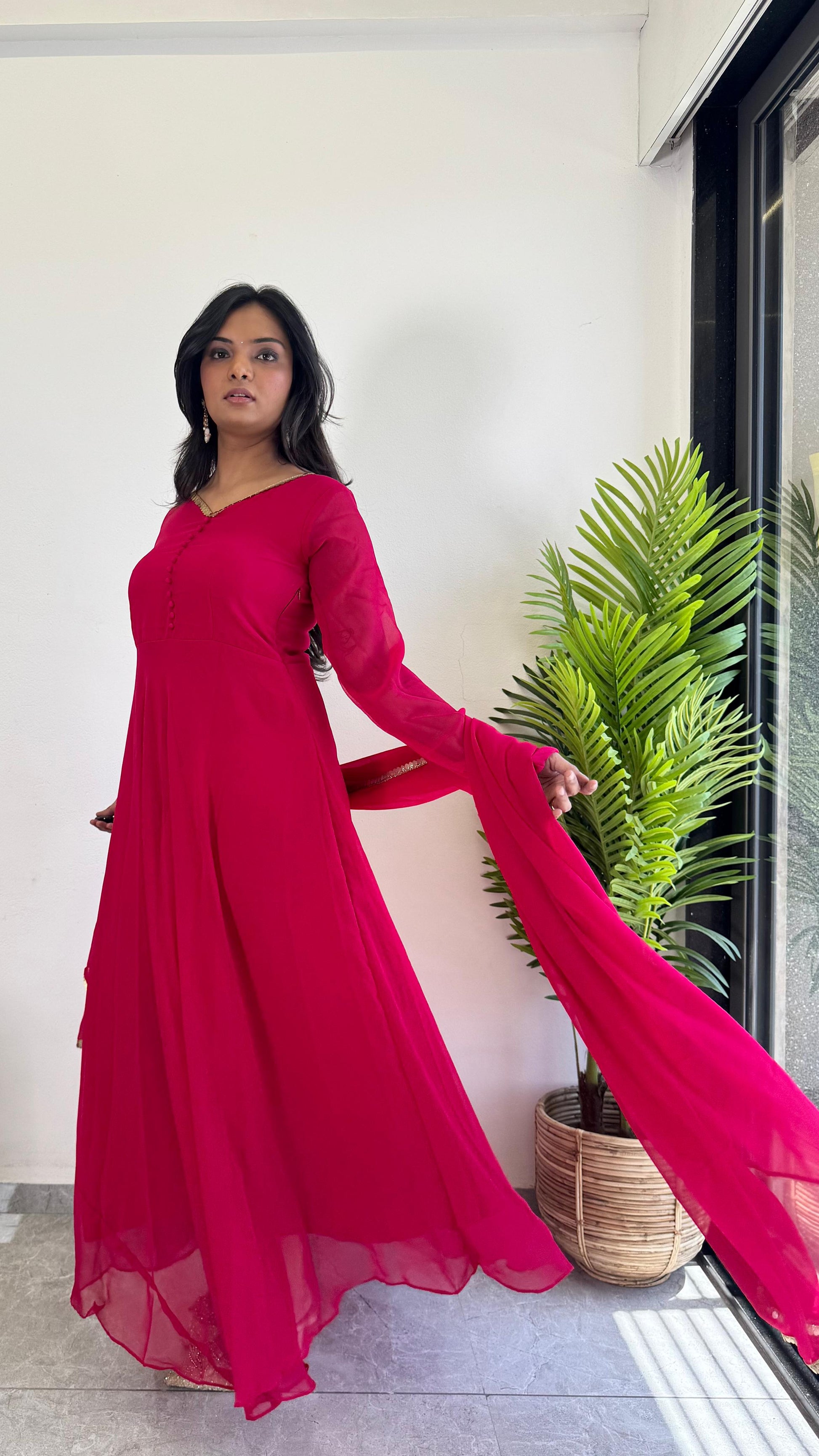 Organza Kurti With Dupatta - Sale Dekh