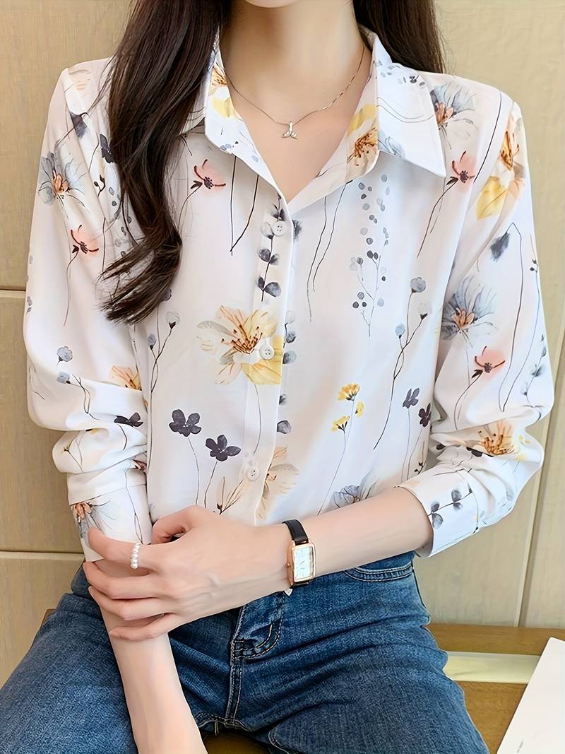Women Printed Regular Fit Shirt with Full Sleeves - Sale Dekh