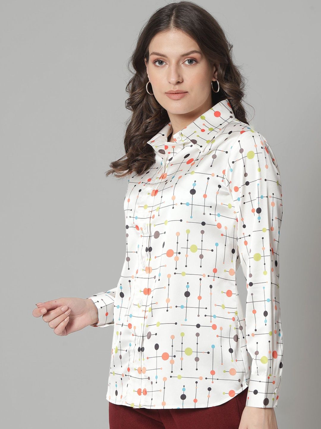 Women Printed Regular Fit Shirt with Full Sleeves - Sale Dekh