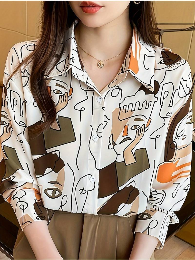 Women Printed Regular Fit Shirt with Full Sleeves - Sale Dekh