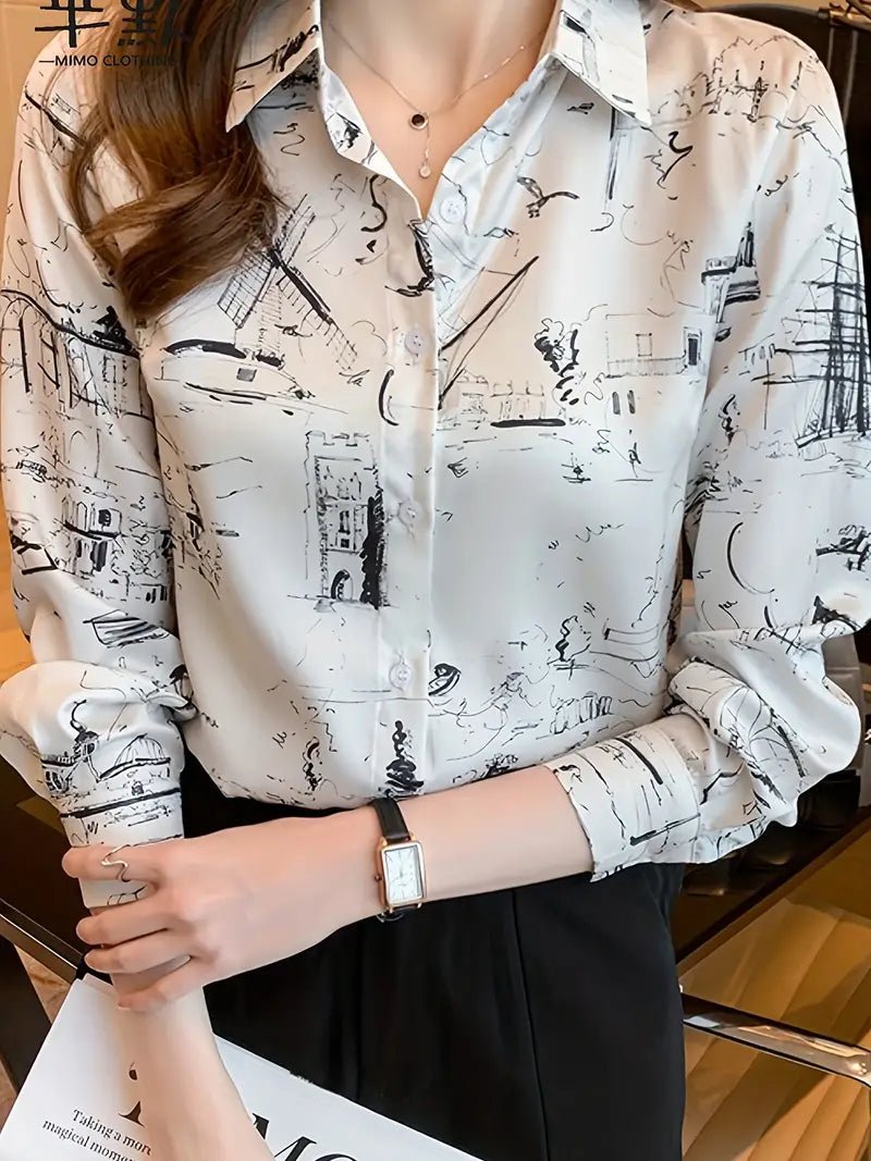Women Printed Regular Fit Shirt with Full Sleeves - Sale Dekh