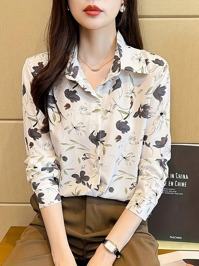 Women Relaxed Fit Fit Printed Button Down Collar Casual Shirt - Sale Dekh
